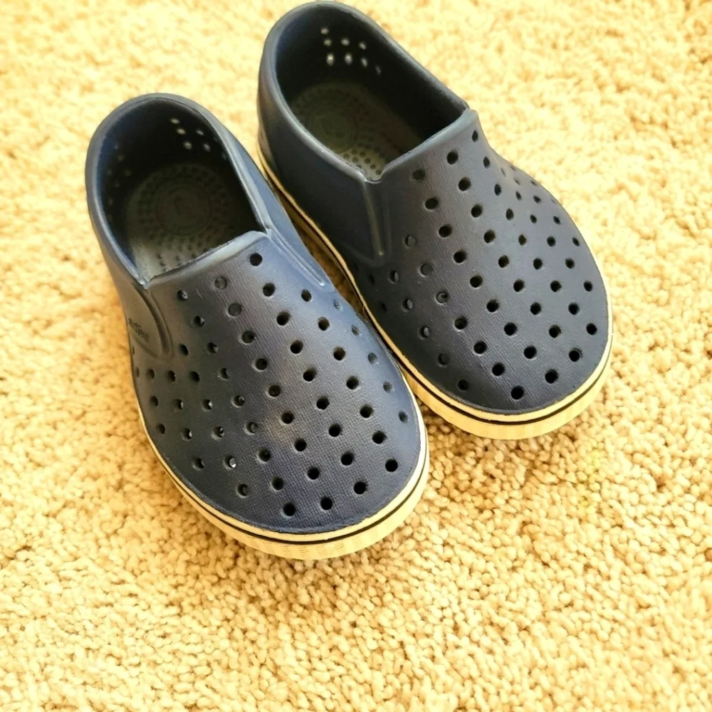 Native Jefferson Kids Navy Blue Slip-On Shoes 6
